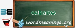 WordMeaning blackboard for cathartes